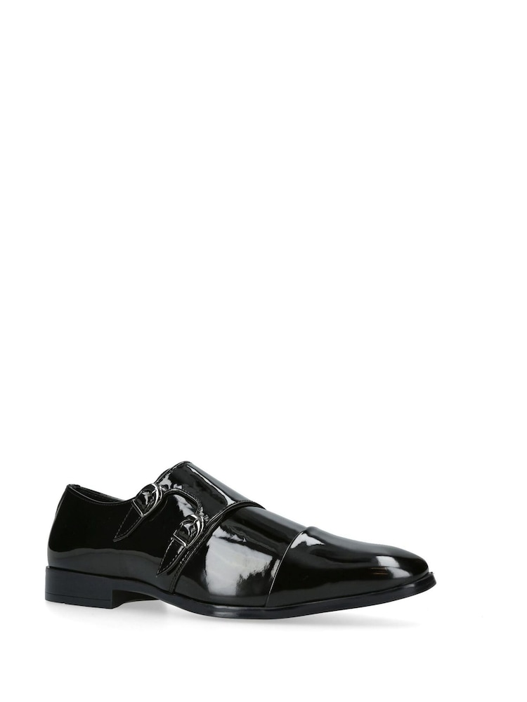 KG Kurt Geiger Black Cruz Patent Monk Shoes - Slika 2 iz 4
