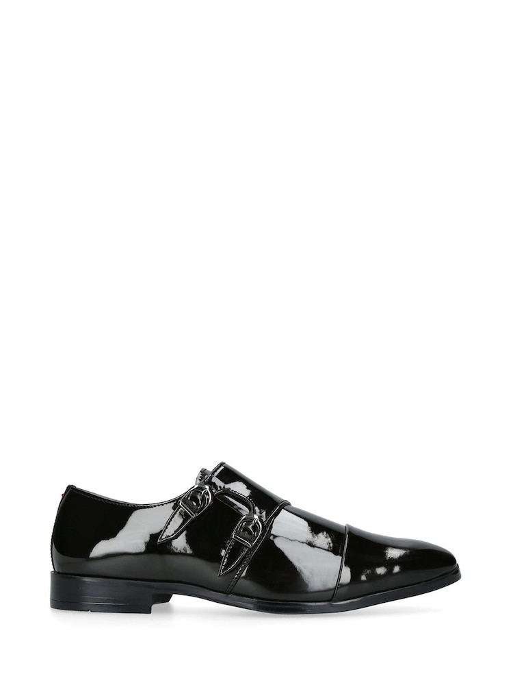 KG Kurt Geiger Black Cruz Patent Monk Shoes - Image 2 of 5 KG Kurt Geiger Black Cruz Patent Monk Shoes - Image 2 of 5