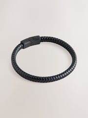 DCK Mens Black Genuine Leather Bracelet - Image 1 of 3