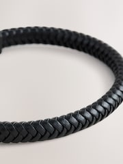 DCK Mens Black Genuine Leather Bracelet - Image 2 of 3