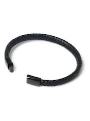 Black Genuine Leather Bracelet - Image 5 of 5