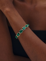 Mood Gold Plated And Emerald Stretch Bracelet - Image 1 of 2