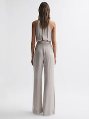 Reiss Neutral Rose Sleeveless Cowl Neck Jumpsuit - Image 5 of 5