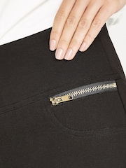 Apricot Black Zip Detail Ponte Trousers - Image 4 of 5