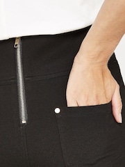 Apricot Black Zip Detail Ponte Trousers - Image 5 of 5