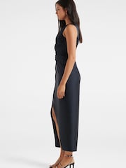 Forever New Blue Melissa One Shoulder Satin Dress - Image 3 of 4