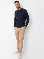 Threadbare Blue Crew Neck Jumper With Mock T-Shirt - Image 3 of 4