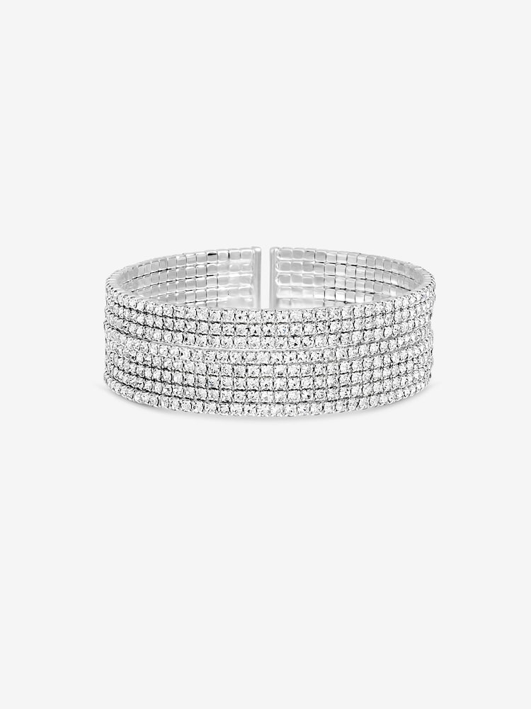 Mood Silver Crystal Cuff Bracelet - Image 2 of 2