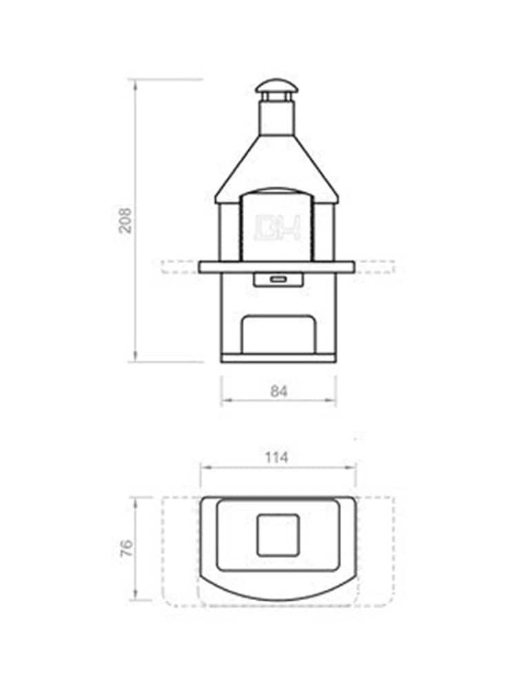 Callow Multi Garden Mussalla Masonry BBQ with Built in Rotisserie - Image 4 of 4