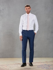 Bright Blue Slim Signature Tollegno Wool Suit: Trousers - Image 2 of 6