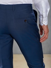Bright Blue Slim Signature Tollegno Wool Suit: Trousers - Image 6 of 6