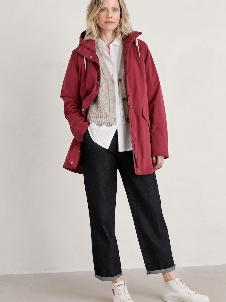 Seasalt Cornwall Red River Sea Waterproof Coat - Image 3 of 5
