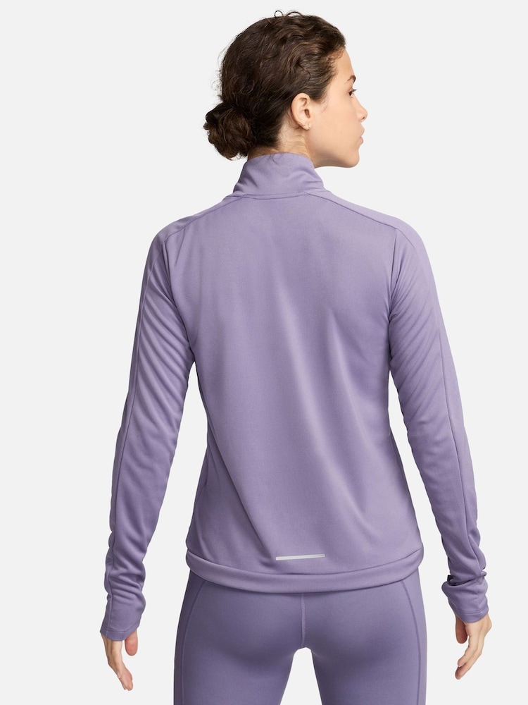 Пурпурный - Топ для бега с короткой молнией Nike Dri-FIT Pacer - Изображение 2 из 9