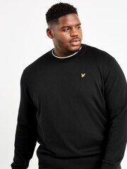 Lyle & Scott Black Plus Crew Neck Cotton Merino Jumper - Image 1 of 5