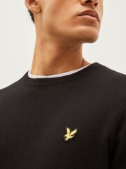 Lyle & Scott Black Plus Crew Neck Cotton Merino Jumper - Image 4 of 5
