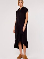 Apricot Black Boxy Tiered Hem Maxi Dress - Image 3 of 4