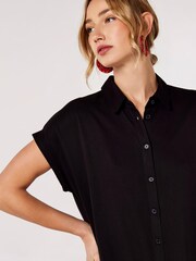 Apricot Black Boxy Tiered Hem Maxi Dress - Image 4 of 4