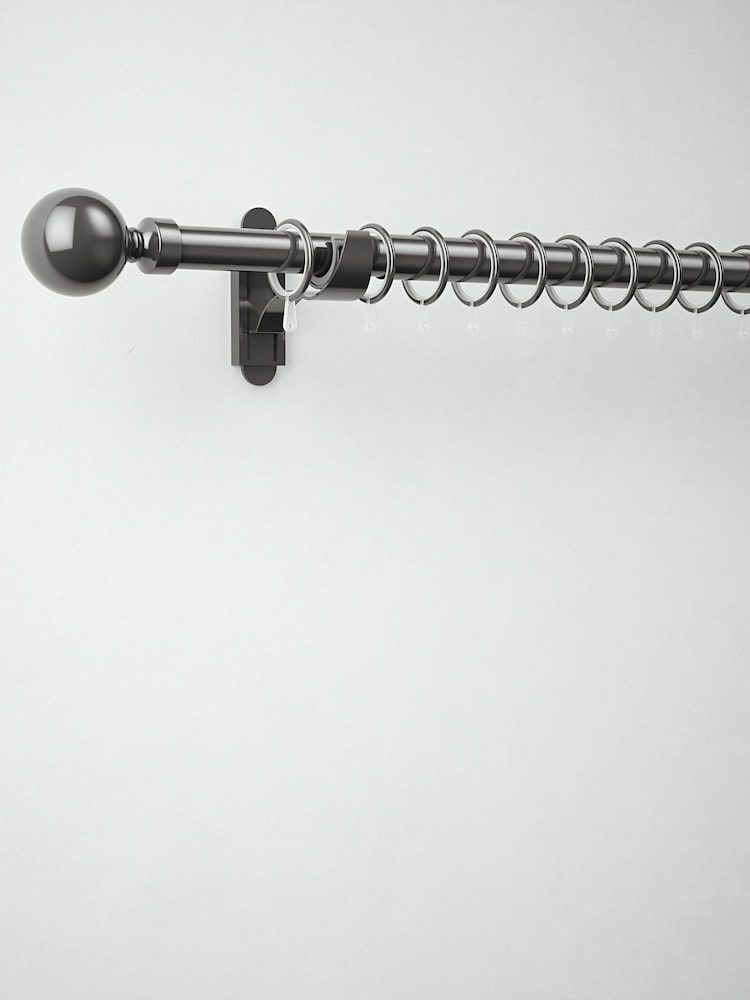 Gun Metal 10 Pack 28mm Diameter Metal Curtain Pole Rings - Image 2 of 4