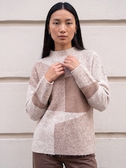 Roman Natural Colour Block Kint Jumper - Image 1 of 4