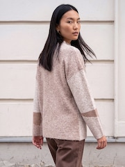 Roman Natural Colour Block Kint Jumper - Image 2 of 4