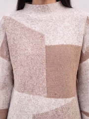 Roman Natural Colour Block Kint Jumper - Image 4 of 4
