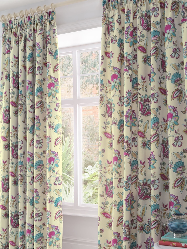 Dreams & Drapes Marinelli Vorhänge mit Plisseefalten und Floralmuster - Bild 1 von 1 Dreams & Drapes Marinelli Vorhänge mit Plisseefalten und Floralmuster - Bild 1 von 1