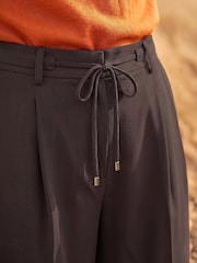 Roman Brown Skinny Tie Wide Leg Trousers - Image 4 of 4
