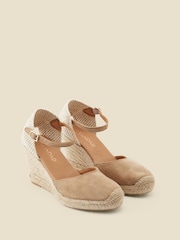 Sosandar Natural Closed Toe Espadrille With Ankle Strap - Image 1 of 2