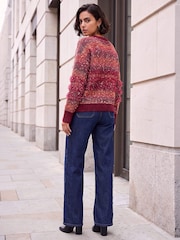 Rouge - Pull Roman Fluffy Space Dye - Image 3 sur 4