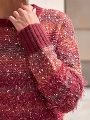 Rouge - Pull Roman Fluffy Space Dye - Image 4 sur 4
