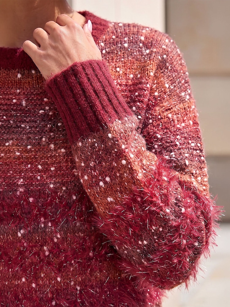 Rouge - Pull Roman Fluffy Space Dye - Image 4 sur 4 Rouge - Pull Roman Fluffy Space Dye - Image 4 sur 4