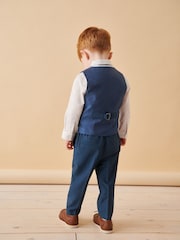 Blue Waistcoat, Shirt, Trousers & Bowtie Set (3mths-9yrs) - Image 2 of 10