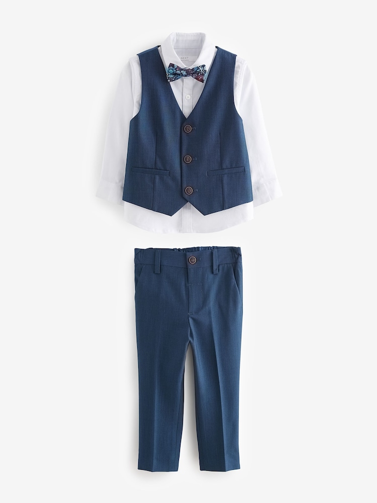 Blue Waistcoat, Shirt, Trousers & Bowtie Set (3mths-9yrs) - Image 6 of 10