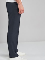 Navy Blue Puppytooth Smart Trousers - Image 2 of 7