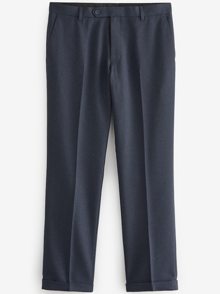 Granatowy - Puppytooth Smart Trousers - Image 4 of 7