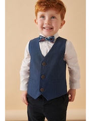 Blue Waistcoat, Shirt & Bowtie Set (3mths-9yrs) - Image 1 of 10