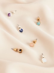 Gold Plated/Silver Plated Semi Precious Stone Stud Earrings - Image 1 of 7