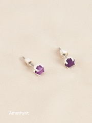 Gold Plated/Silver Plated Semi Precious Stone Stud Earrings - Image 5 of 7
