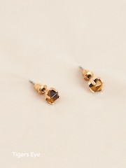 Gold Plated/Silver Plated Semi Precious Stone Stud Earrings - Image 6 of 7