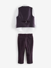 Plum Purple Waistcoat, Shirt, Trousers & Bowtie Set (3mths-9yrs) - Image 2 of 5