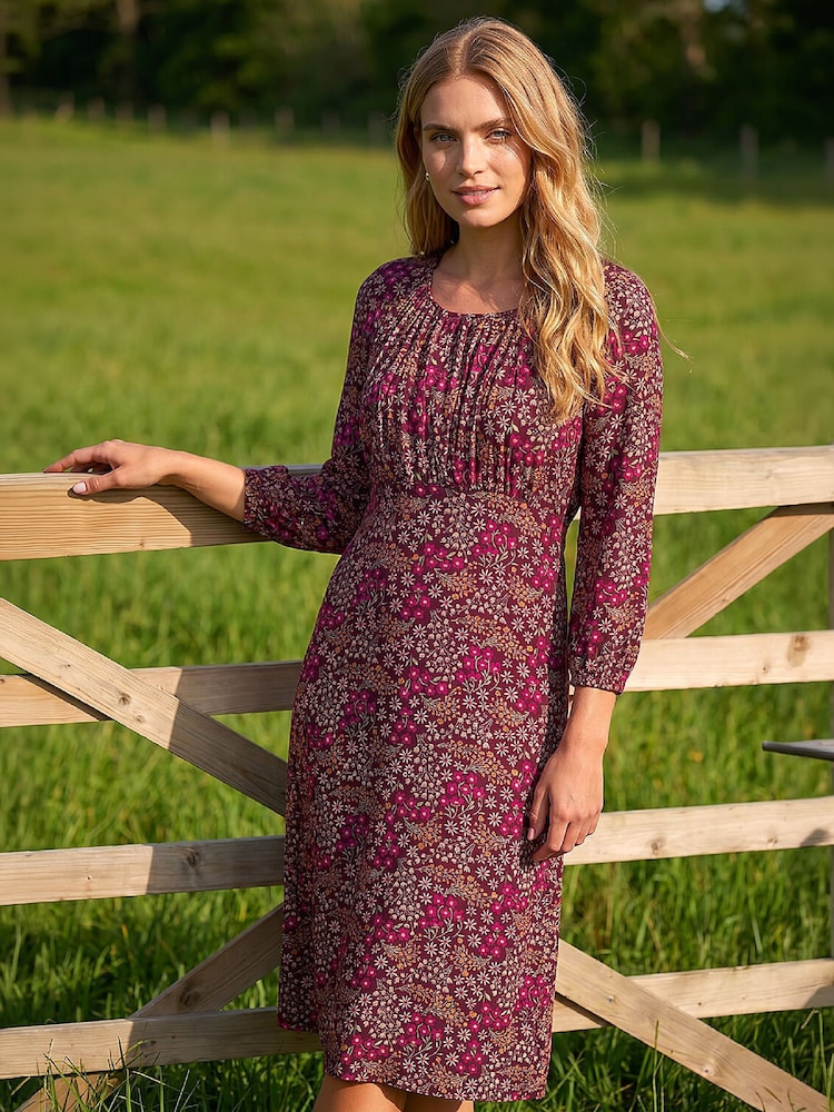 Roman Red Square Neck Ditsy Dress - Image 1 of 3