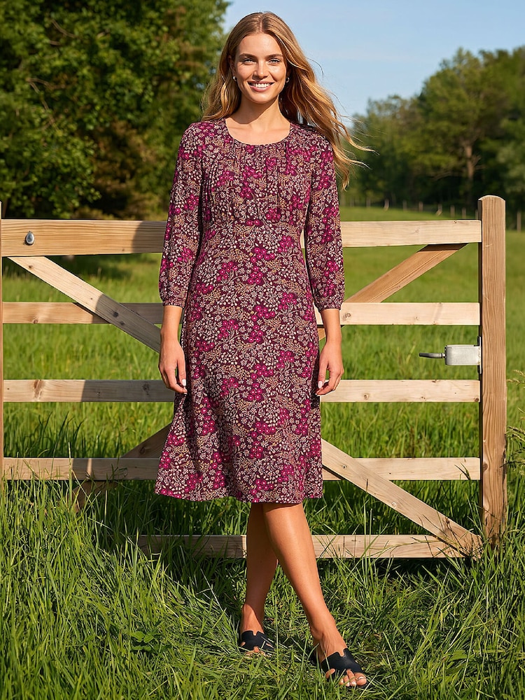Roman Red Square Neck Ditsy Dress - Image 2 of 3