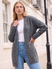 Roman Grey Sparkle Argyle Cardigan - Image 1 of 4