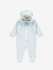 The Little Tailor Baby 100% Cotton Soft Knitted Pramsuit - Image 3 of 5