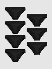 Black Bikini Microfibre Knickers 7 Pack - Image 1 of 5