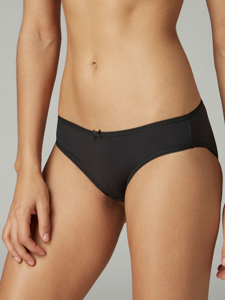 Black Bikini Microfibre Knickers 7 Pack - Image 2 of 5