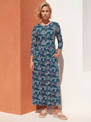 Roman Blue Spot Print Pocket Dress - Image 2 of 4