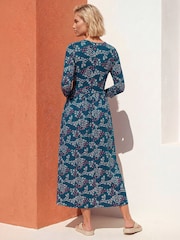 Roman Blue Spot Print Pocket Dress - Image 3 of 4