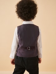 Plum Purple Waistcoat, Shirt & Bowtie Set (3mths-9yrs) - Image 2 of 9