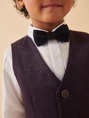 Plum Purple Waistcoat, Shirt & Bowtie Set (3mths-9yrs) - Image 3 of 9